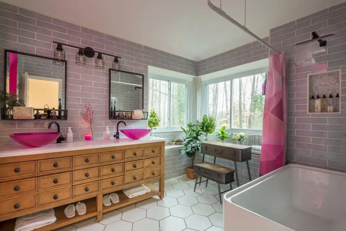 Bathroom renovation after water damage restoration in Ferguson